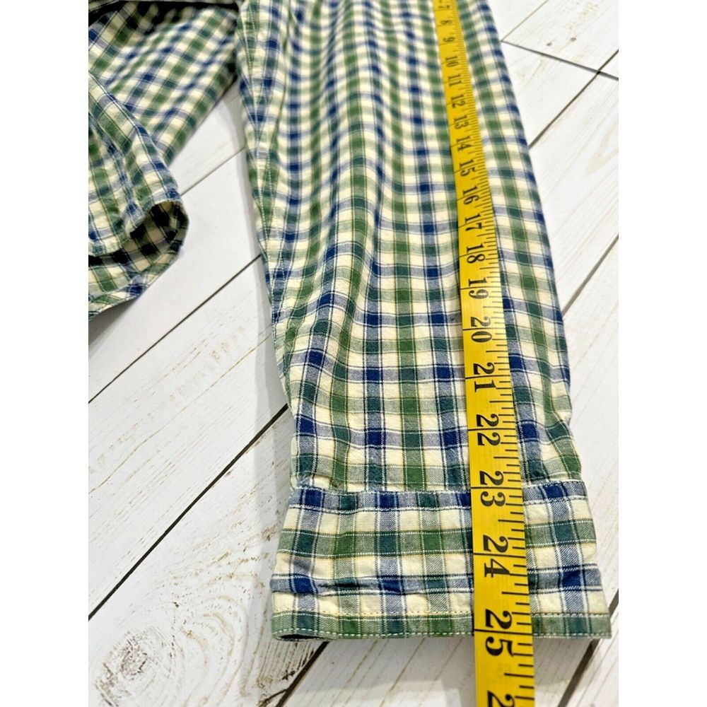 L.L. Bean Cotton Plaid Button Down Long Sleeve Shirt Size XL Reg Metal Buttons‎ - Picture 6 of 10